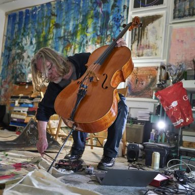 Peter Nagle bowing cello spike.